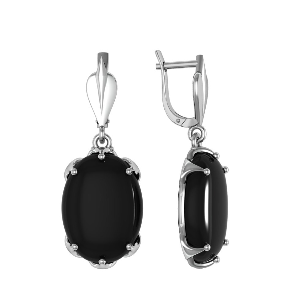 Серьги из Серебра 925 Приволжский ювелир арт. 351293-AG73, Родирование.