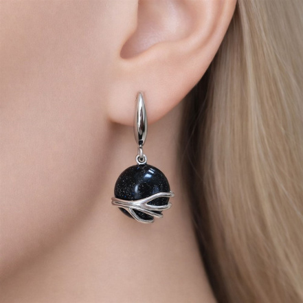 Серьги из Серебра 925 Приволжский ювелир арт. 351304-AV55, Родирование.