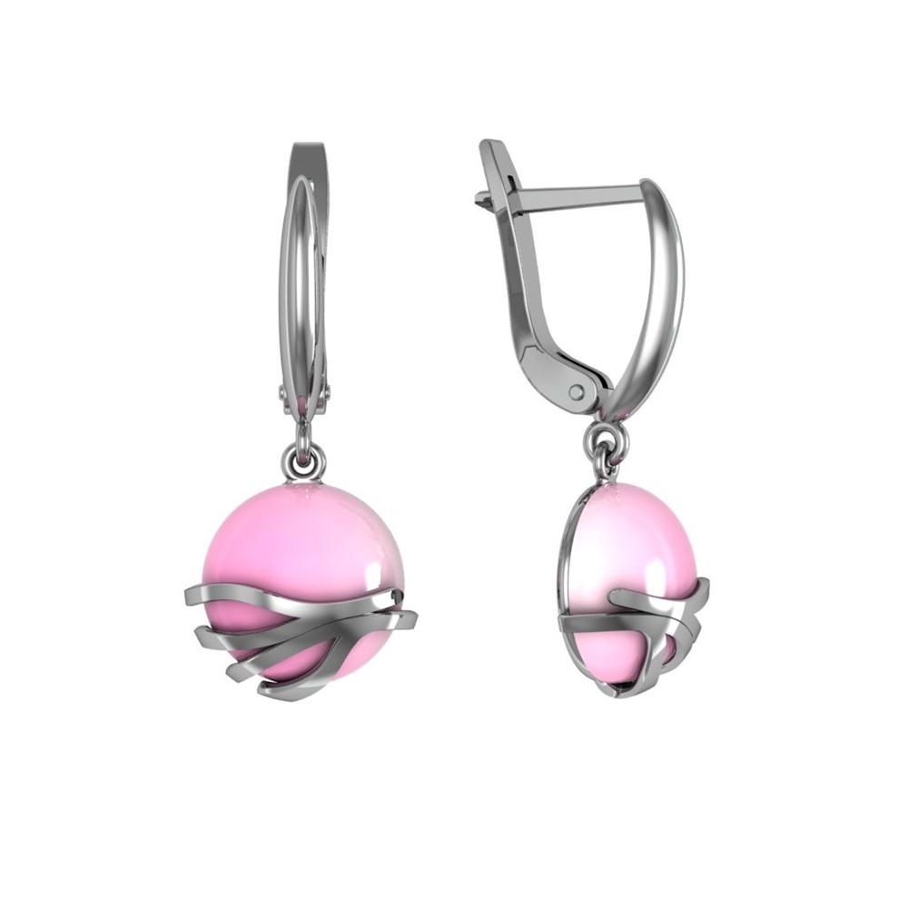 Серьги из Серебра 925 Приволжский ювелир арт. 351304-KR46, Родирование.