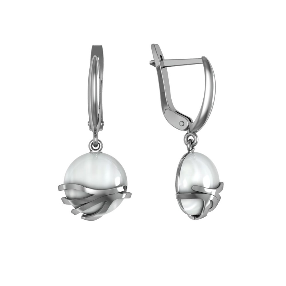 Серьги из Серебра 925 Приволжский ювелир арт. 351304-PM07, Родирование.