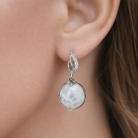 Серьги из Серебра 925 Приволжский ювелир арт. 351308-FA11NT, Родирование.