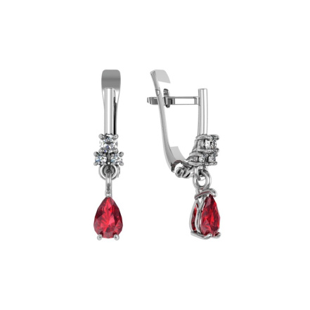 Серьги из Серебра 925 Приволжский ювелир арт. 351373-FA11FA49, Родирование.