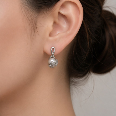 Серьги из Серебра 925 Приволжский ювелир арт. 351437-FA11ZM54, Родирование.