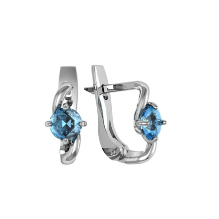 Серьги из Серебра 925 Приволжский ювелир арт. 351444-FA77, Родирование.