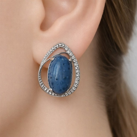 Серьги из Серебра 925 Приволжский ювелир арт. 351548-FA11KR15, Родирование.