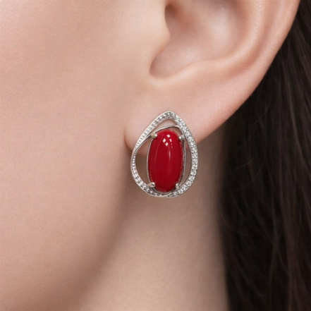 Серьги из Серебра 925 Приволжский ювелир арт. 351548-FA11KR, Родирование.
