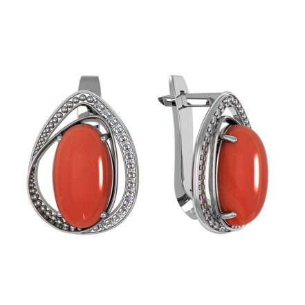Серьги из Серебра 925 Приволжский ювелир арт. 351548-FA11SR, Родирование.