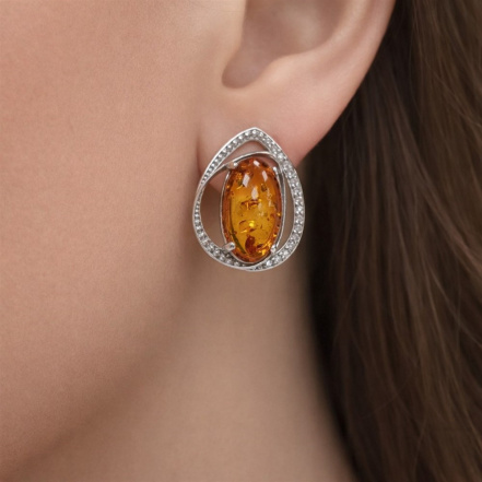 Серьги из Серебра 925 Приволжский ювелир арт. 351548-FA11YN, Родирование.