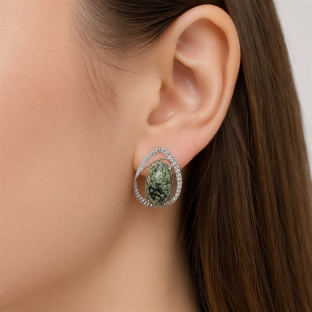 Серьги из Серебра 925 Приволжский ювелир арт. 351548-FA11ZV, Родирование.