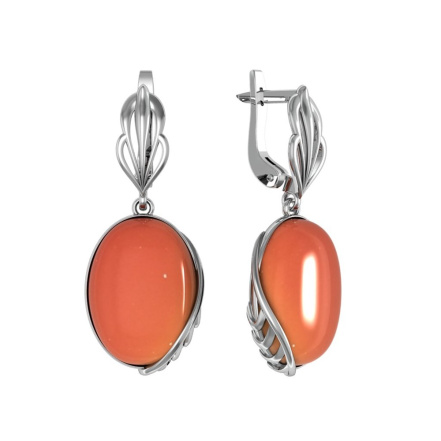 Серьги из Серебра 925 Приволжский ювелир арт. 351551-SR, Родирование.