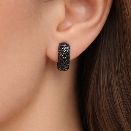 Серьги из Серебра 925 Приволжский ювелир арт. 354035-SH73, чёрный оксид.