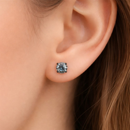 Серьги из Серебра 925 Приволжский ювелир арт. 354132-TP15, чёрный оксид.