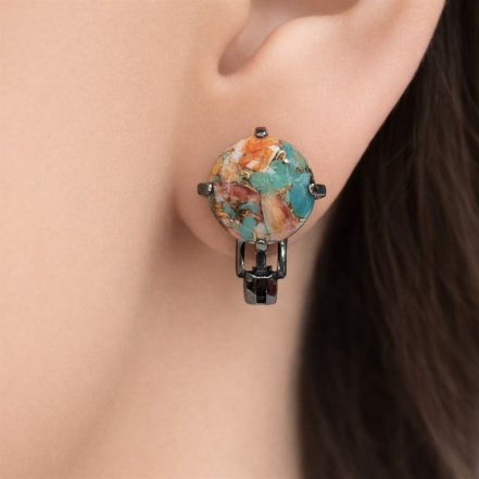 Серьги из Серебра 925 Приволжский ювелир арт. 354141-UB, чёрный оксид.