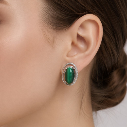 Серьги из Серебра 925 Приволжский ювелир арт. 361014-FA11ML, Родирование.