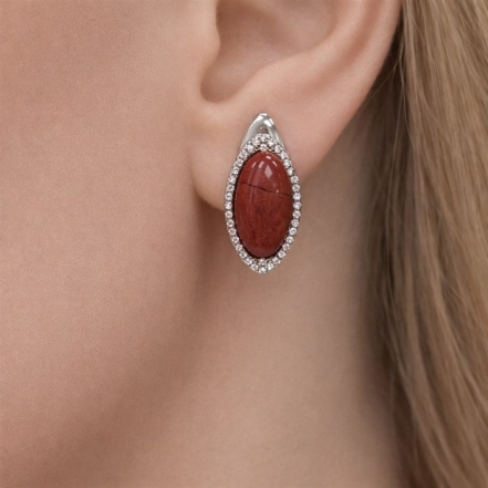 Серьги из Серебра 925 Приволжский ювелир арт. 361027-FA11YS, Родирование.