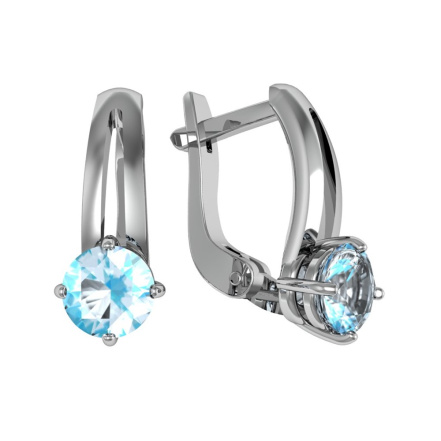 Серьги из Серебра 925 Приволжский ювелир арт. 361061-TP15, Родирование.