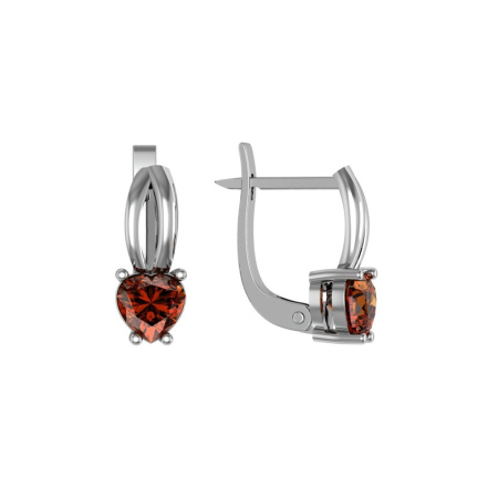 Серьги из Серебра 925 Приволжский ювелир арт. 361146-GR26, Родирование.