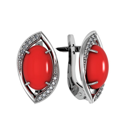 Серьги из Серебра 925 Приволжский ювелир арт. 361183-FA11KR, Родирование.