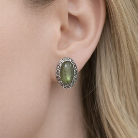 Серьги из Серебра 925 Приволжский ювелир арт. 361323-LB, Родирование.