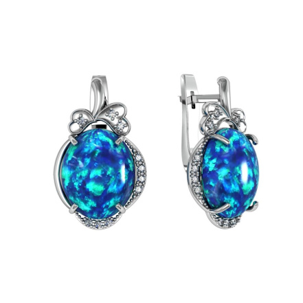 Серьги из Серебра 925 Приволжский ювелир арт. 361325-FA11OP55, Родирование.