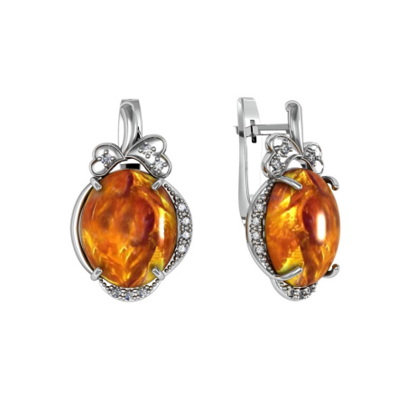 Серьги из Серебра 925 Приволжский ювелир арт. 361325-FA11YN, Родирование.