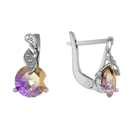 Серьги из Серебра 925 Приволжский ювелир арт. 361336-FA36, Родирование.