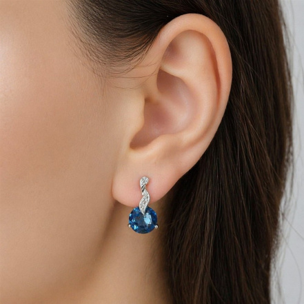 Серьги из Серебра 925 Приволжский ювелир арт. 361336-GH55, Родирование.