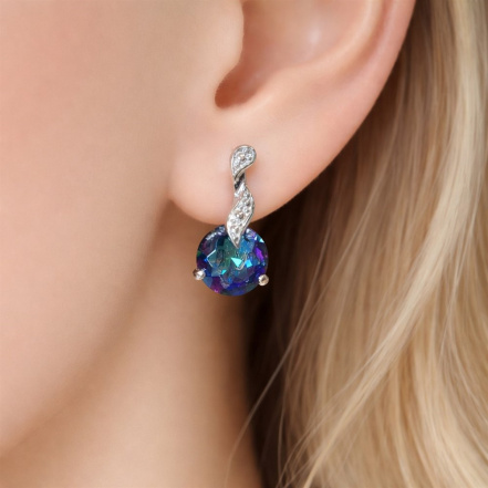 Серьги из Серебра 925 Приволжский ювелир арт. 361336-GH67, Родирование.