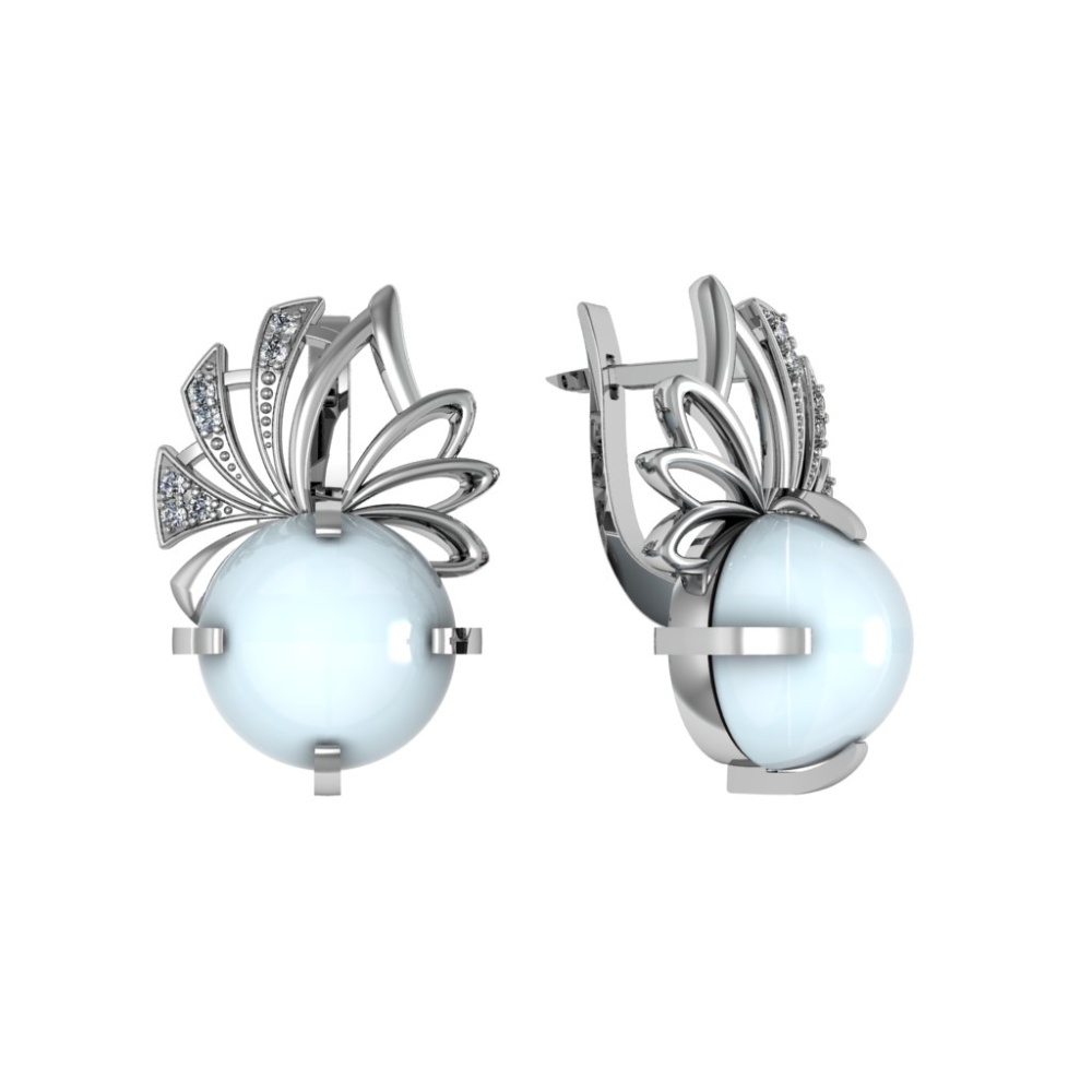Серьги из Серебра 925 Приволжский ювелир арт. 361388-FA11LN, Родирование.