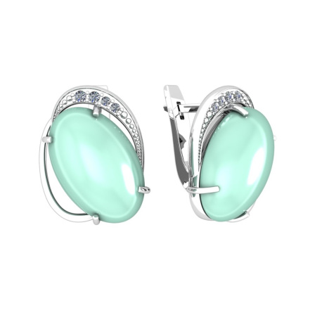 Серьги из Серебра 925 Приволжский ювелир арт. 361429-BMFA11, Родирование.