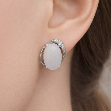 Серьги из Серебра 925 Приволжский ювелир арт. 361429-FA11NF07, Родирование.