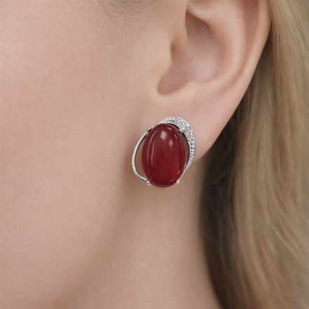 Серьги из Серебра 925 Приволжский ювелир арт. 361429-FA11SR, Родирование.