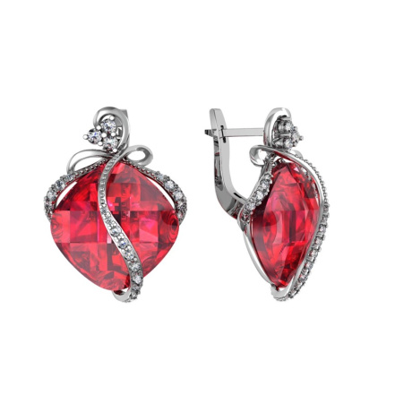 Серьги из Серебра 925 Приволжский ювелир арт. 361656-FA11KV49, Родирование.