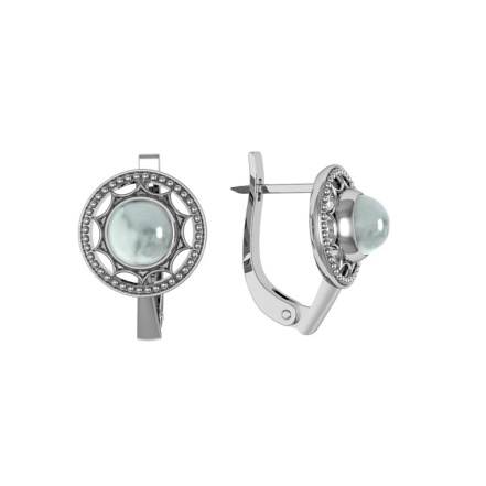 Серьги из Серебра 925 Приволжский ювелир арт. 361791-LN, Родирование.