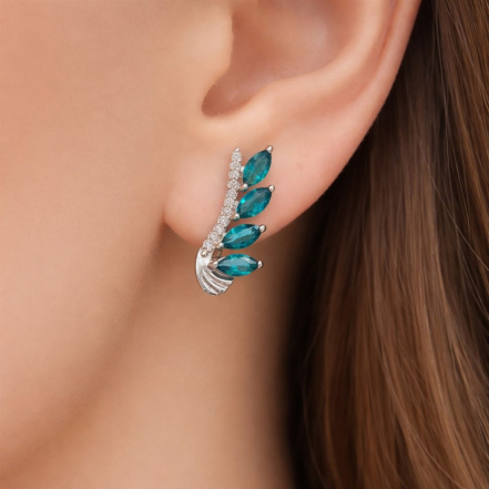 Серьги из Серебра 925 Приволжский ювелир арт. 361918-FA11FA77, Родирование.