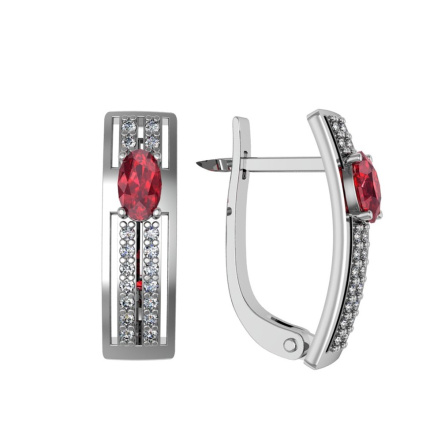 Серьги из Серебра 925 Приволжский ювелир арт. 371238-FA11FA49, Родирование.