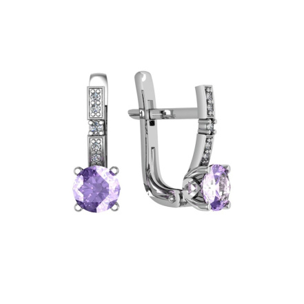 Серьги из Серебра 925 Приволжский ювелир арт. 371246-AM56FA11, Родирование.