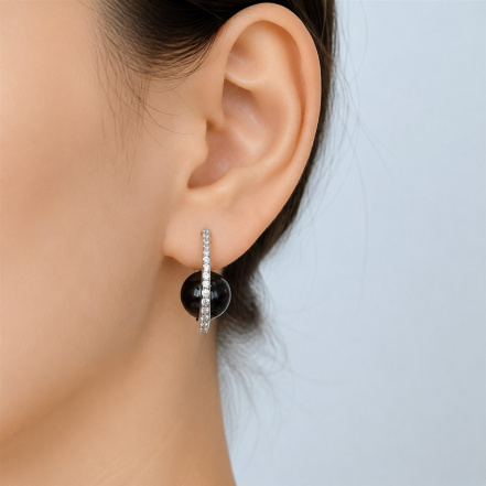 Серьги из Серебра 925 Приволжский ювелир арт. 371405-FA11ZM73, Родирование.