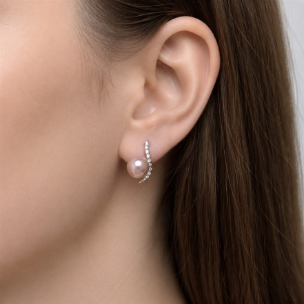 Серьги из Серебра 925 Приволжский ювелир арт. 371410-FA11ZM46, Родирование.