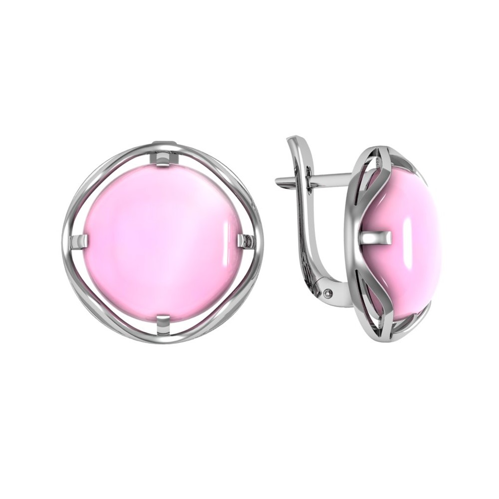 Серьги из Серебра 925 Приволжский ювелир арт. 371551-KR46, Родирование.