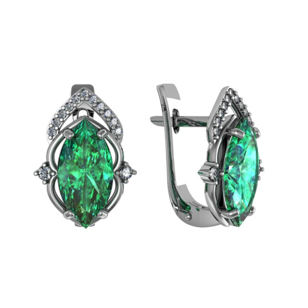 Серьги из Серебра 925 Приволжский ювелир арт. 371785-FA11FA22, Родирование.