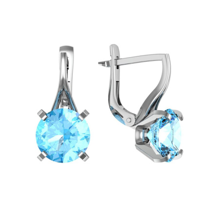 Серьги из Серебра 925 Приволжский ювелир арт. 371792-FA15, Родирование.