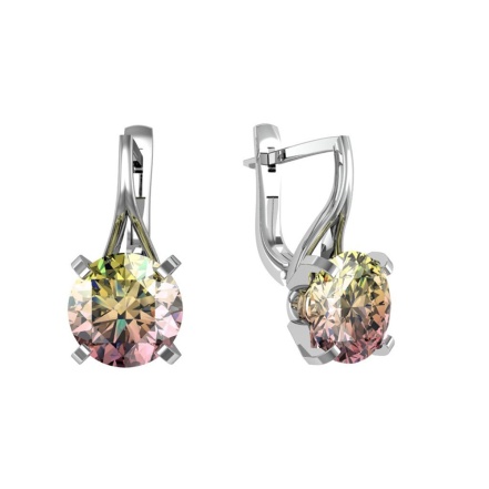 Серьги из Серебра 925 Приволжский ювелир арт. 371792-ST58, Родирование.