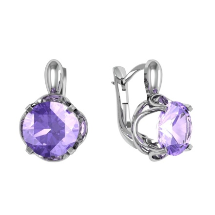 Серьги из Серебра 925 Приволжский ювелир арт. 371799-FA31, Родирование.