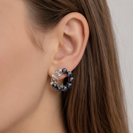 Серьги из Серебра 925 Приволжский ювелир арт. 371819-FA11ZM73, Родирование.