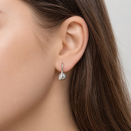 Серьги из Серебра 925 Приволжский ювелир арт. 371851-FA11ZM54, Родирование.