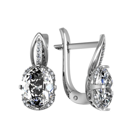 Серьги из Серебра 925 Приволжский ювелир арт. 371857-FA11GH, Родирование.