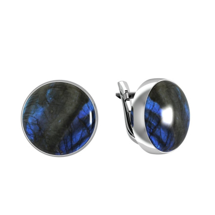 Серьги из Серебра 925 Приволжский ювелир арт. 371880-LB, Родирование.