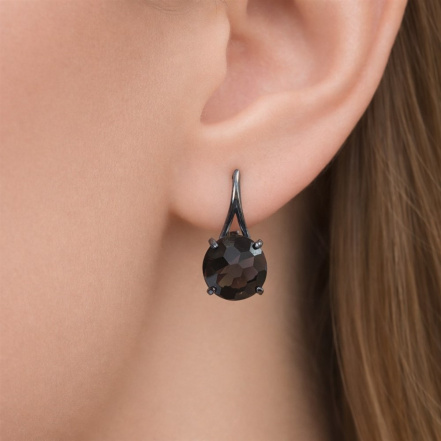 Серьги из Серебра 925 Приволжский ювелир арт. 374792-RT, чёрный оксид.