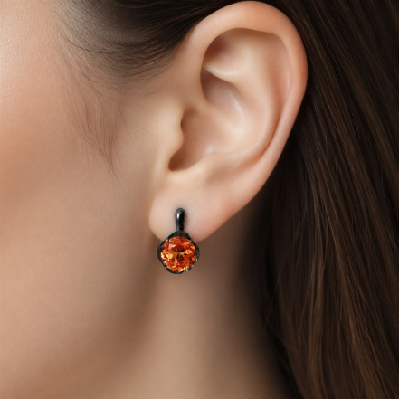 Серьги из Серебра 925 Приволжский ювелир арт. 374799-GH42, чёрный оксид.